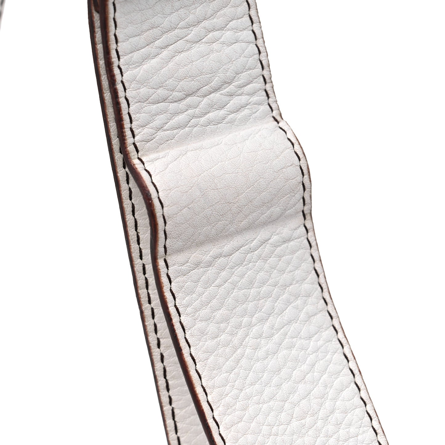Calfskin Baudrier Saddle Bag White
