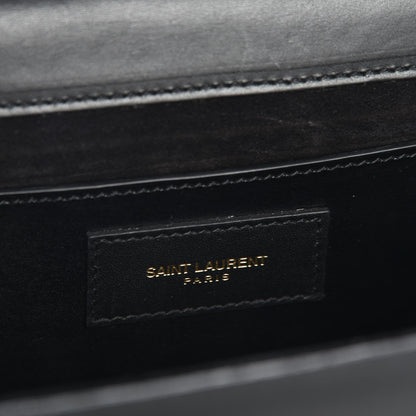 Saint Laurent Smooth Calfskin Medium Classic Monogram Kate Tassel Satchel Black 6 of 7