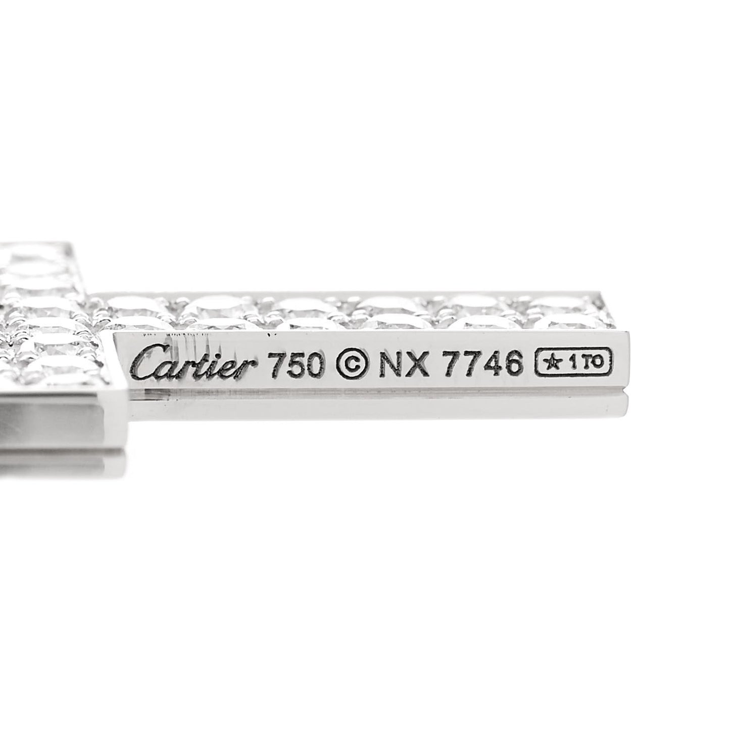 18K White Gold Diamond Croix One More Cross Pendant