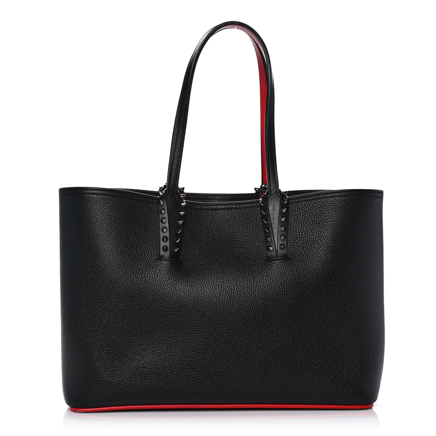 Calfskin Spikes Small East West Cabata Tote Black