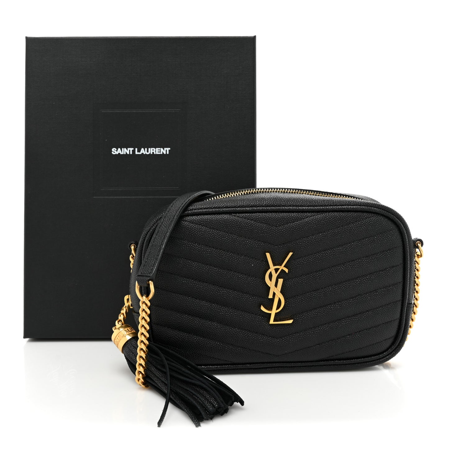 Grain De Poudre Matelasse Monogram Mini Lou Camera Bag Black