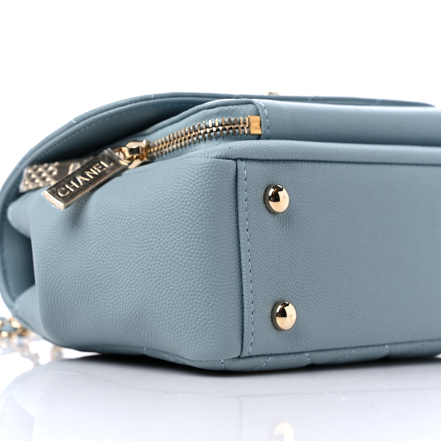 Caviar Quilted Small Business Affinity Flap Blue