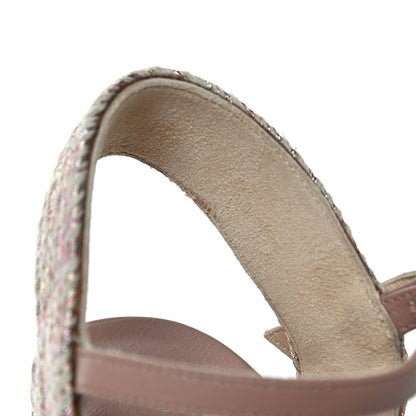 Jimmy Choo Nappa Dellena 100 Espadrille Wedges 36 Ballet Pink 7 of 8