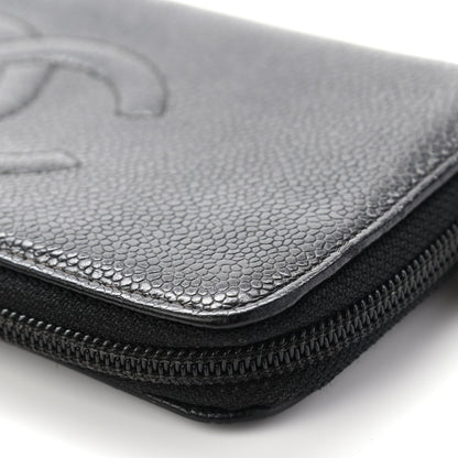 Chanel Caviar Large Timeless CC Zip Around Wallet Black 18 of 18
