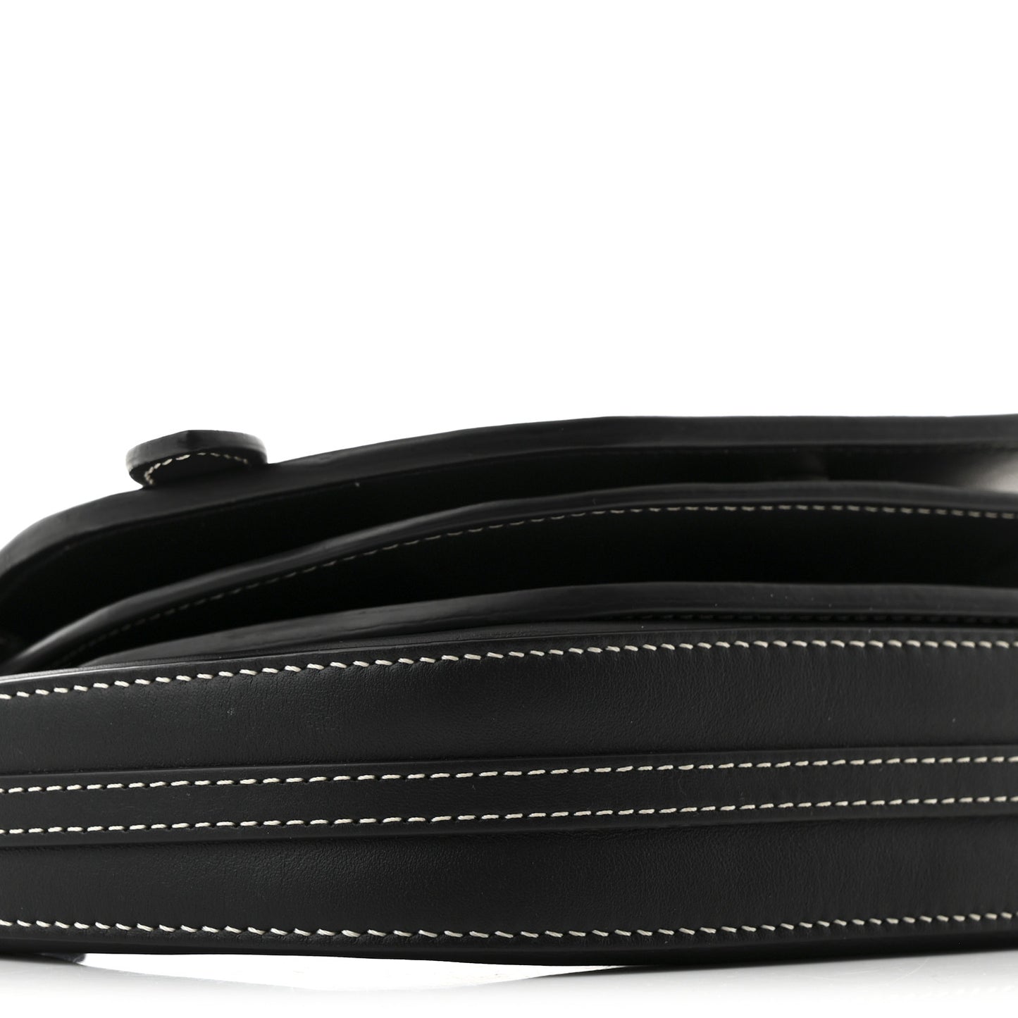 Canvas Horseferry Print Double Olympia Shoulder Bag Black