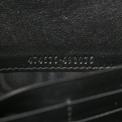 Gucci Calfskin Matelasse GG Marmont Chain Wallet Black 7 of 11
