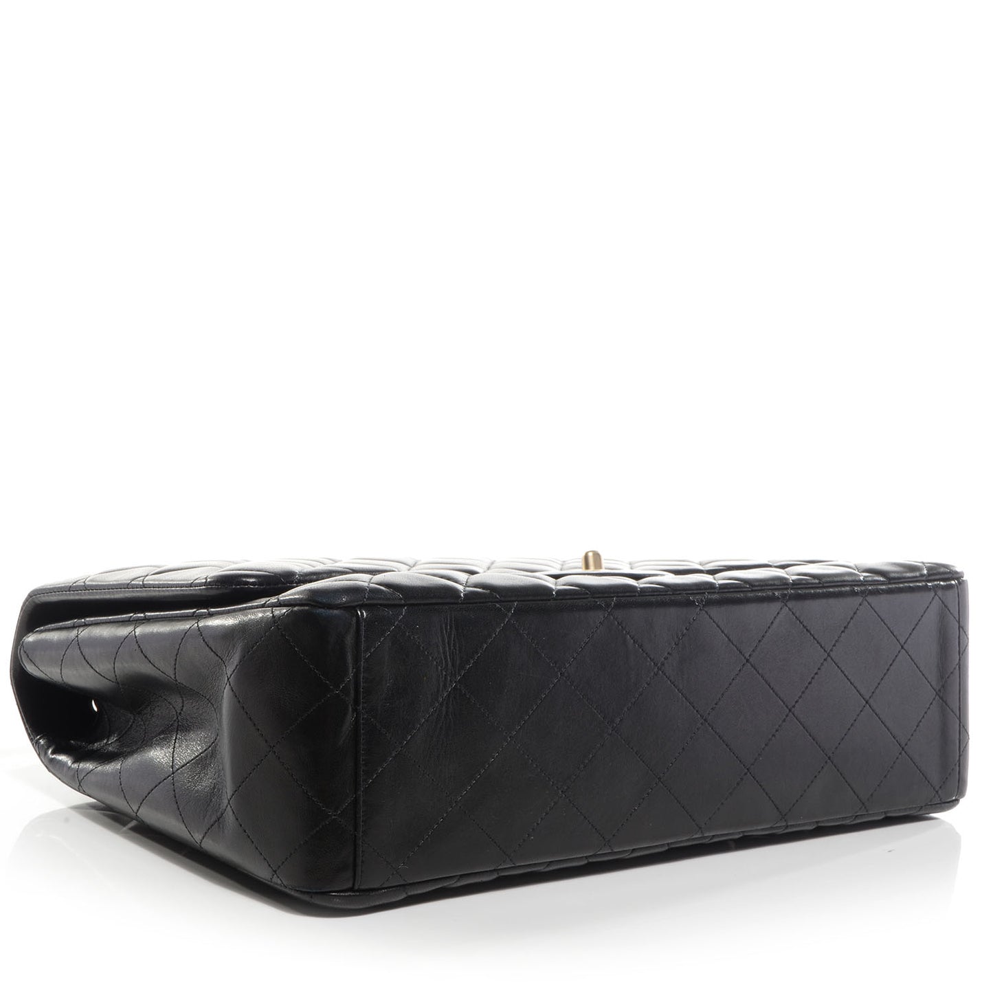 Lambskin Maxi Single Flap Black