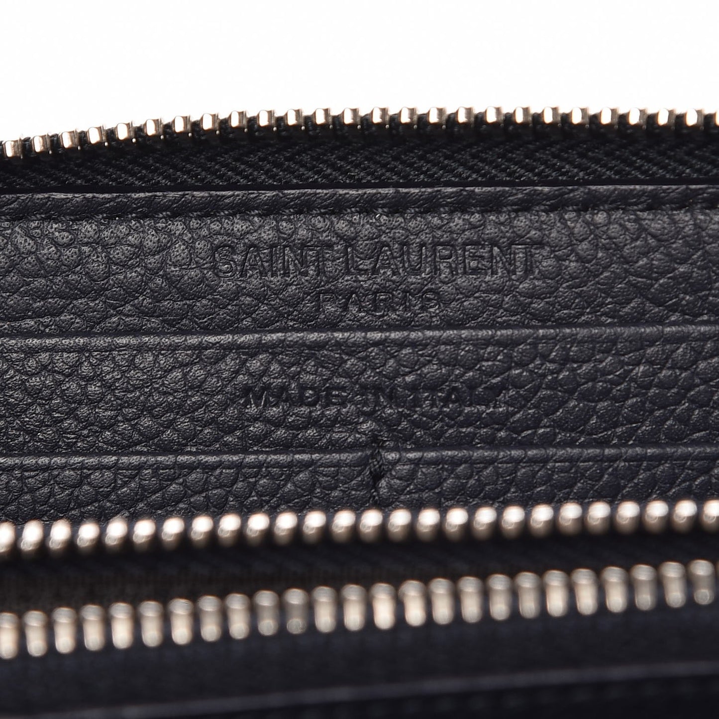 Grained Calfskin Rive Gauche Zip Around Wallet Deep Marine