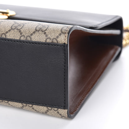 Gucci GG Supreme Monogram Calfskin Medium Padlock Shoulder Bag Beige Black Cuir 12 of 14