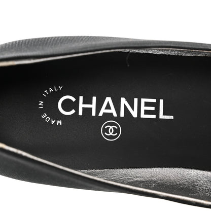 Chanel Grosgrain Camellia Pumps 39.5 Black 7 of 8