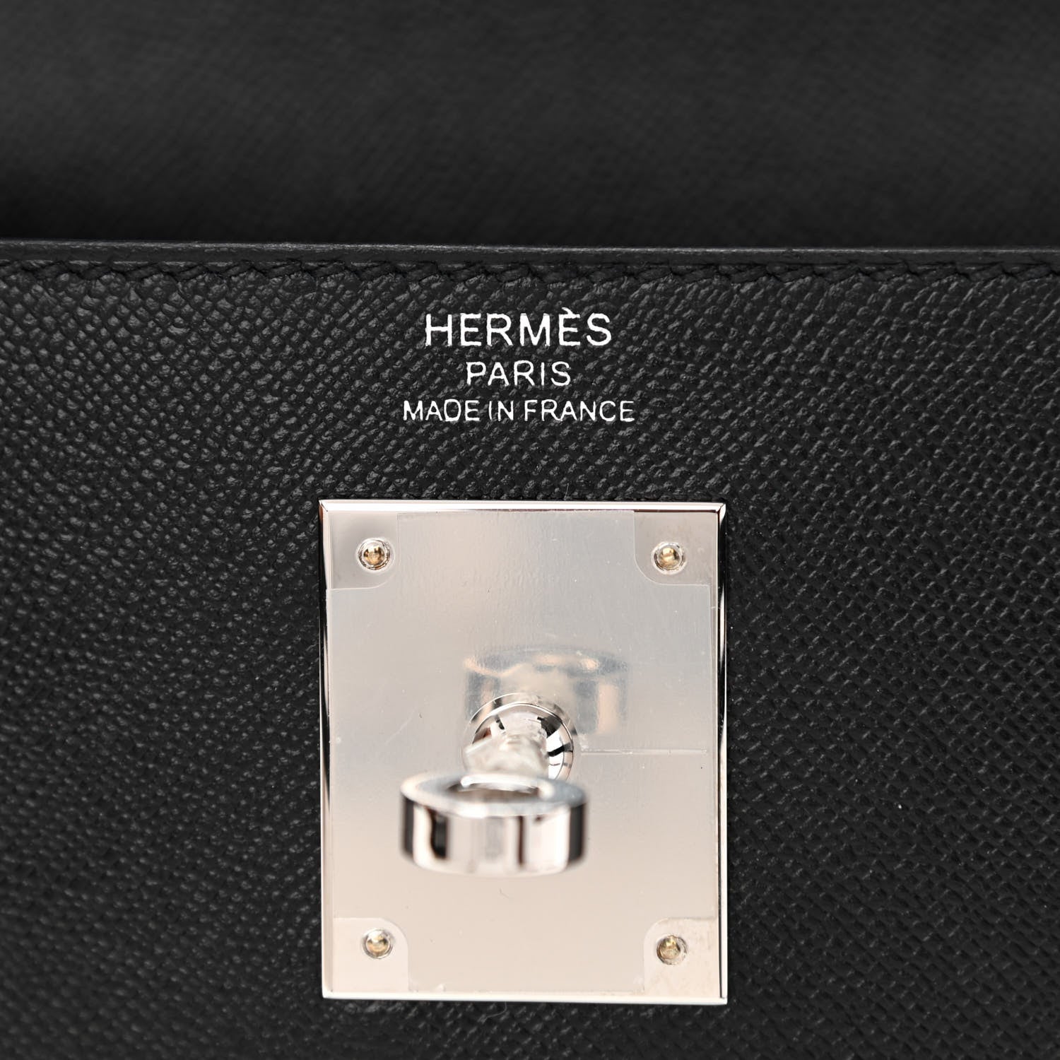 Hermes Madame Calfskin Kelly Retourne 28 Black 6 of 11