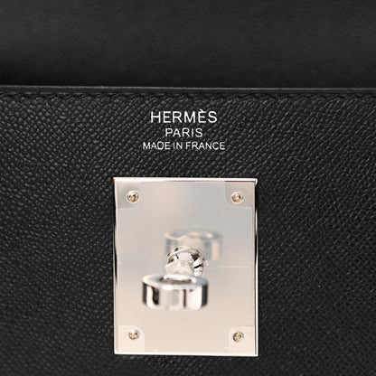 Hermes Madame Calfskin Kelly Retourne 28 Black 6 of 11