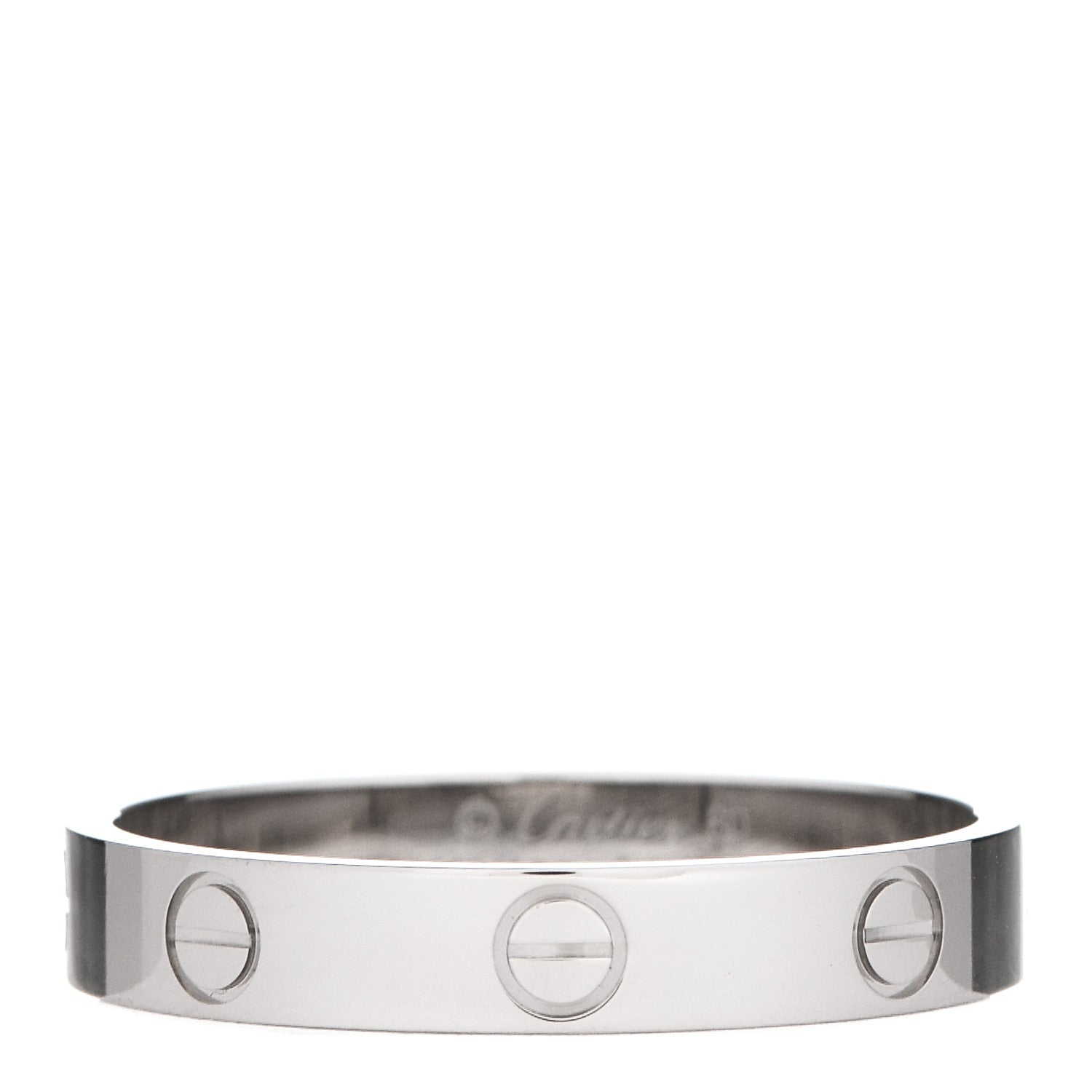 Cartier 18K White Gold 3.5mm LOVE Wedding Band Ring 60 9 1 of 4