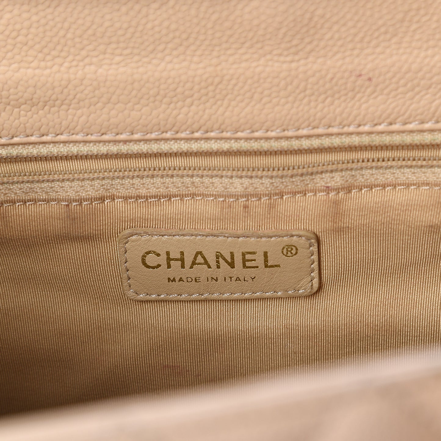 Caviar Quilted Grand Shopping Tote GST Beige