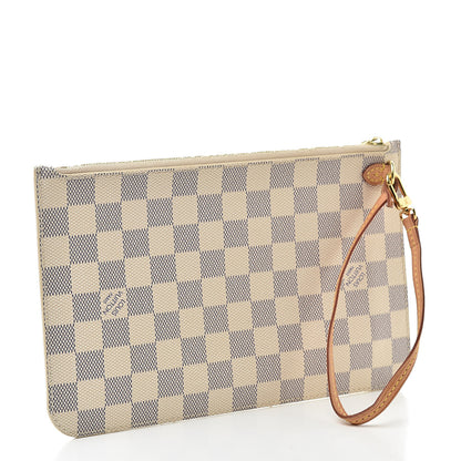 Louis Vuitton Damier Azur Neverfull MM GM Pochette 3 of 8