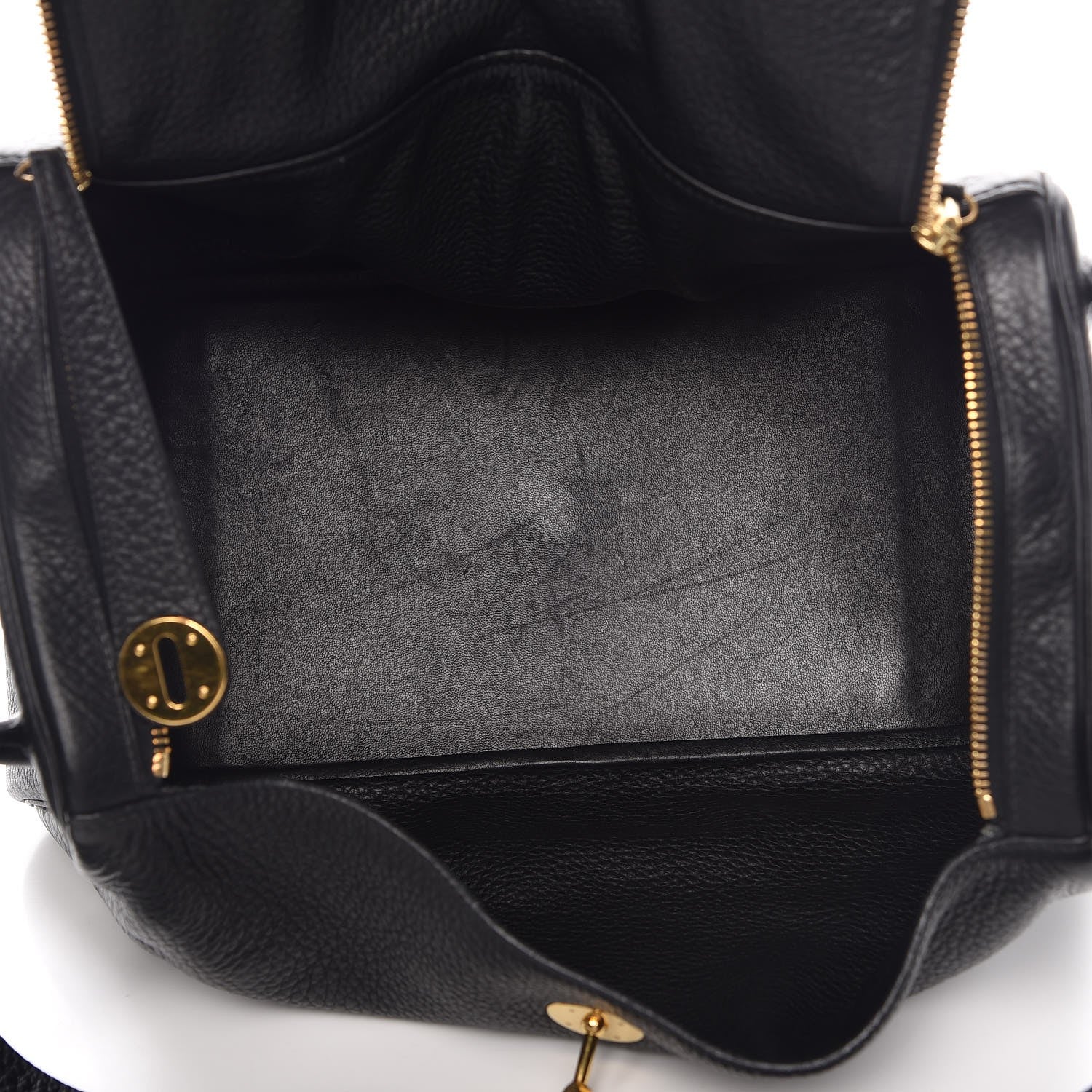 Hermes Taurillon Clemence Lindy 34 Black 5 of 6