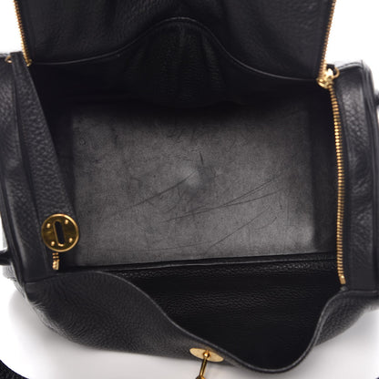 Hermes Taurillon Clemence Lindy 34 Black 5 of 6