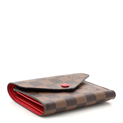 Louis Vuitton Damier Ebene Victorine Wallet Cherry 4 of 10