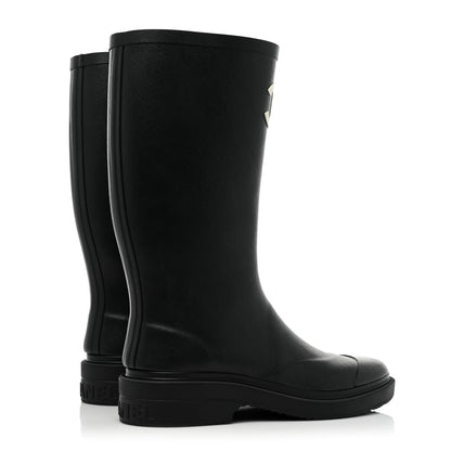 Chanel Caoutchouk CC High Boots 35 Black 5 of 10