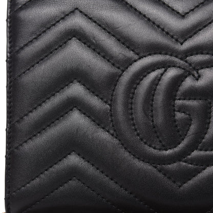 Gucci Calfskin Matelasse GG Marmont Chain Wallet Black 12 of 14