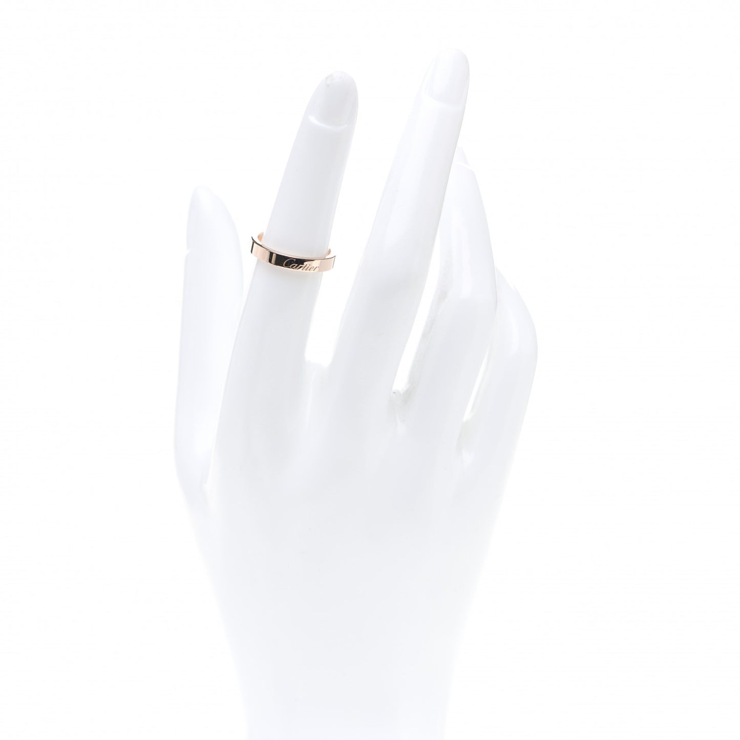18K Pink Gold 3mm C De Cartier Wedding Band Ring 51 5.75