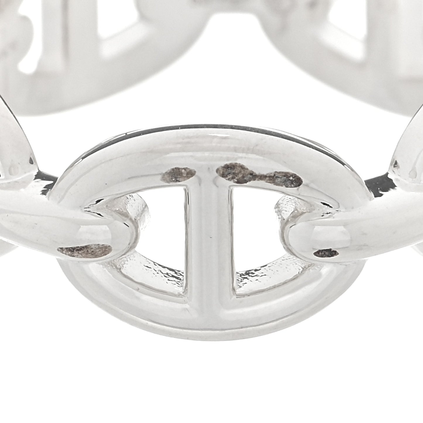 Sterling Silver PM Chaine d'Ancre Enchainee Band Ring 53 6.25