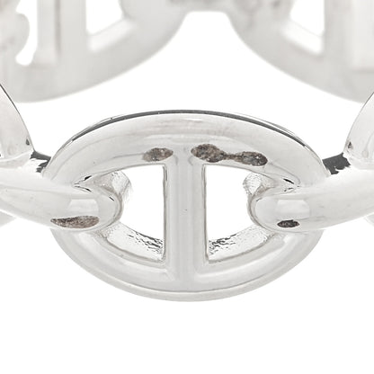 Hermes Sterling Silver PM Chaine d'Ancre Enchainee Band Ring 53 6.25 5 of 5