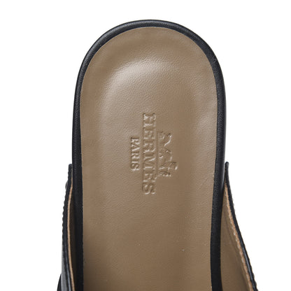 Hermes Calfskin Carlotta Mules 36 Black 7 of 8