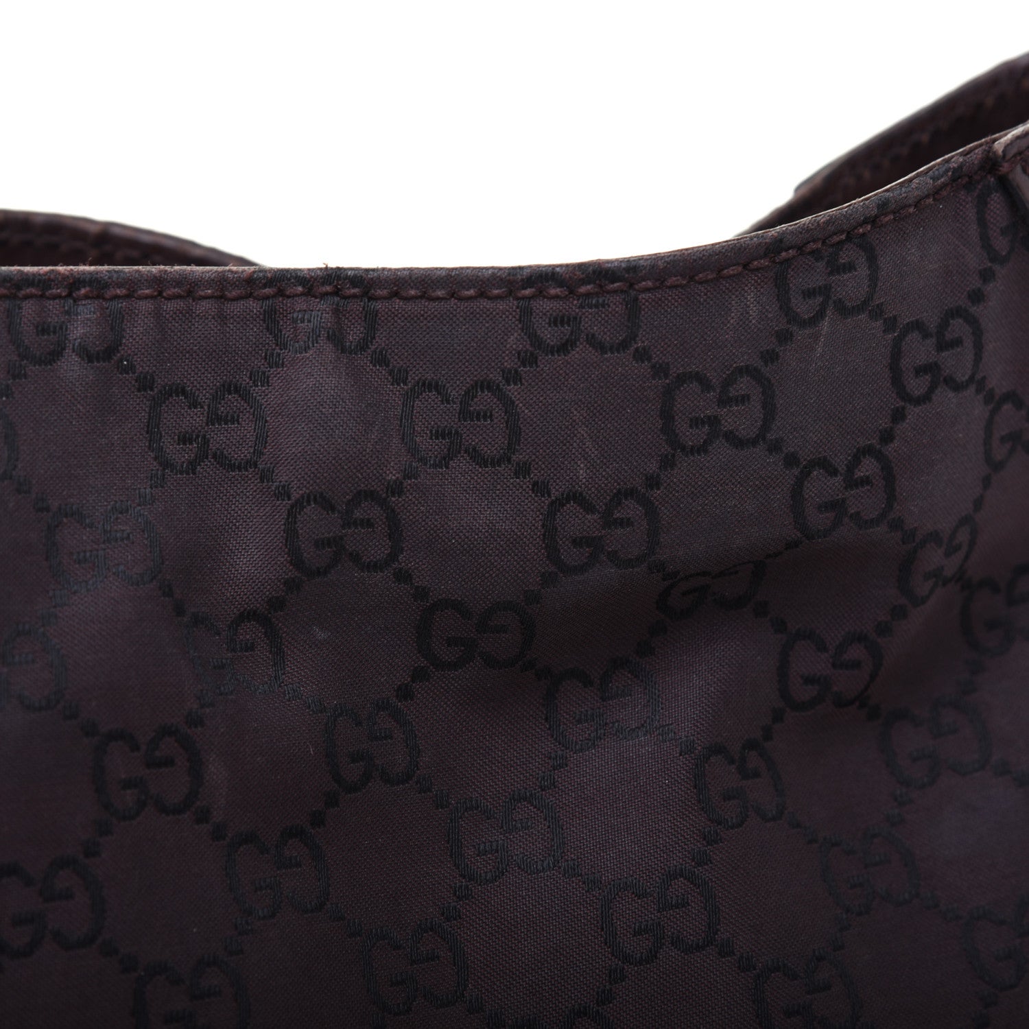 Gucci Nylon Monogram Signature Hobo Shoulder Bag Dark Brown 15 of 24