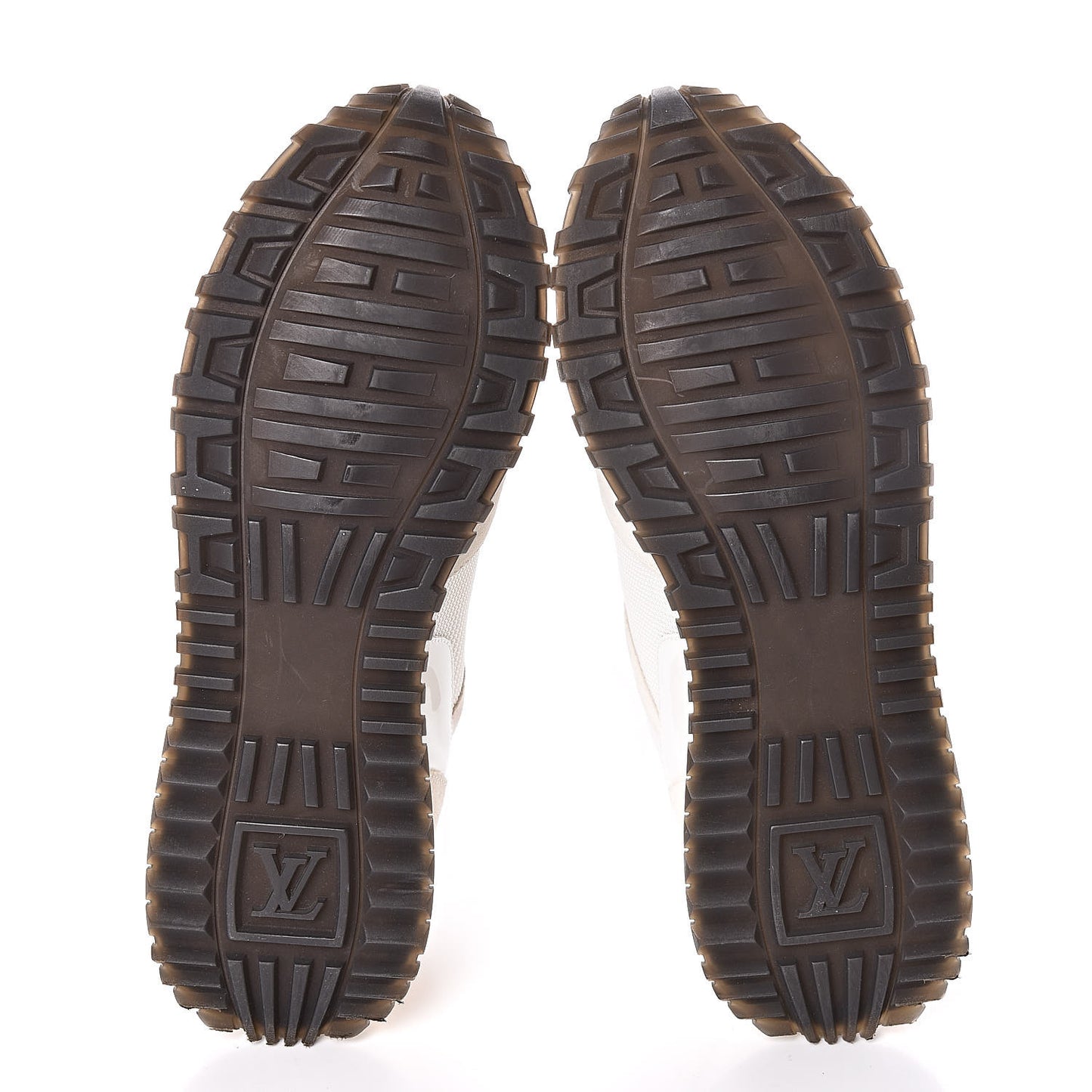 Suede Reverse Monogram Run Away Sneakers 38 White