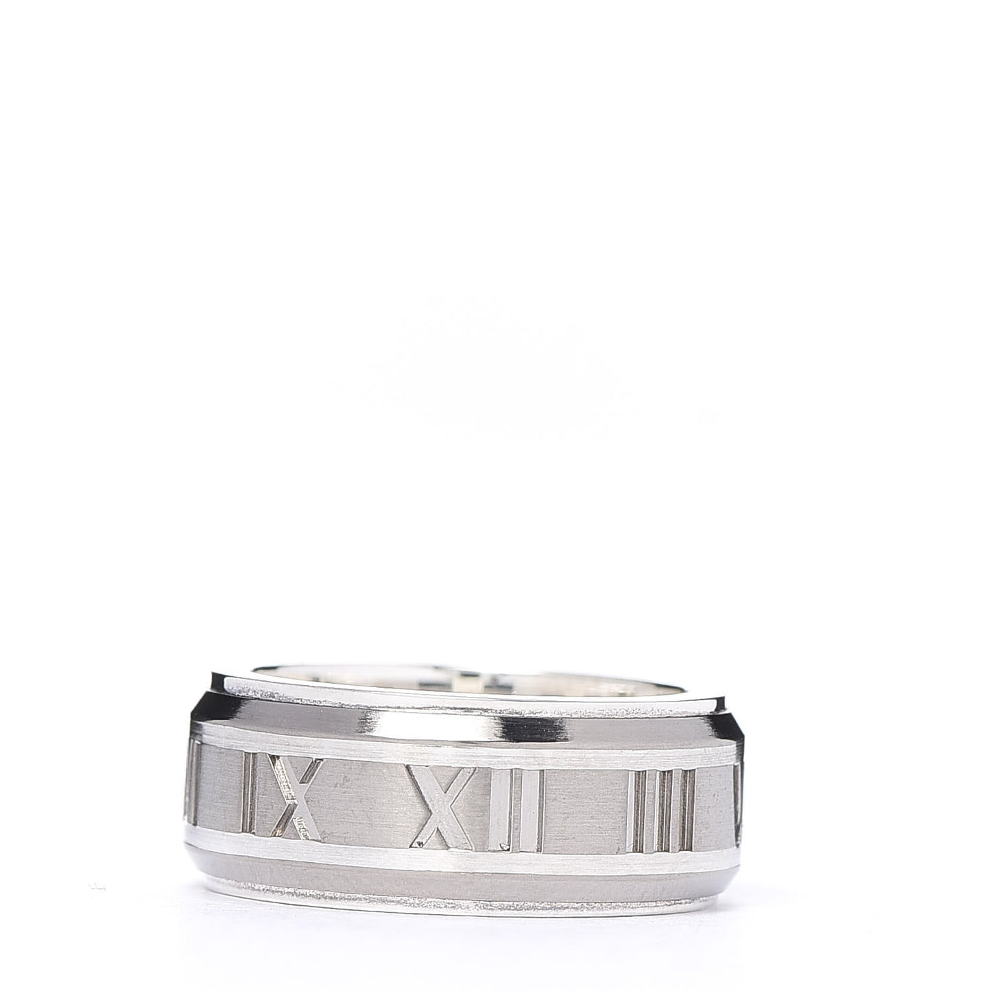 Sterling Silver Titanium Atlas Band Ring 53 6.25