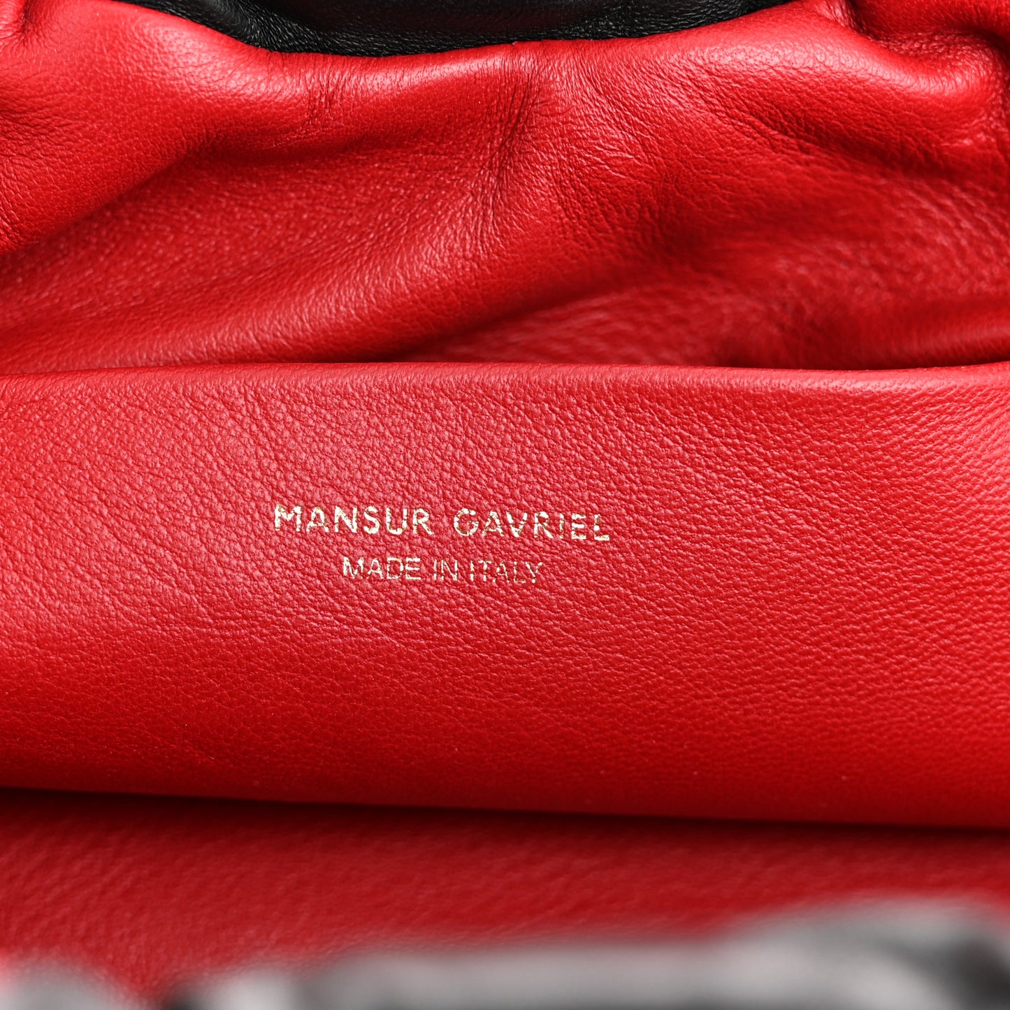 Lambskin Cloud Clutch Black Flamma