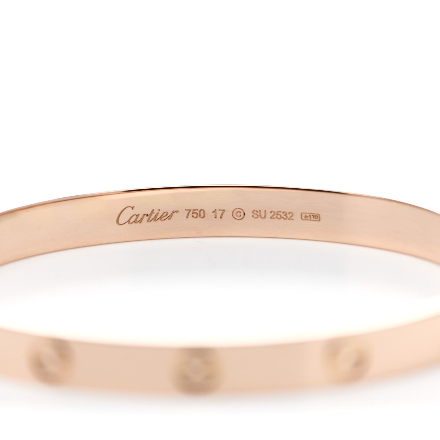Cartier 18K Pink Gold LOVE Bracelet 17 3 of 3