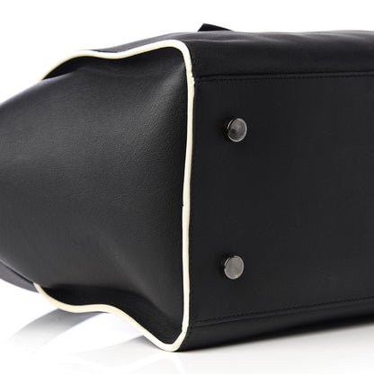 Saint Laurent Calfskin Small Monogram Downtown Cabas Black White 6 of 8