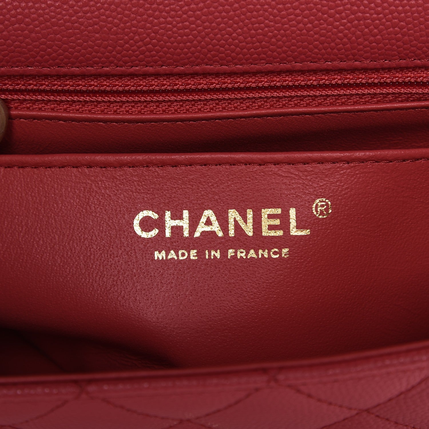 Chanel Caviar Quilted Mini Rectangular Flap Dark Pink 7 of 9