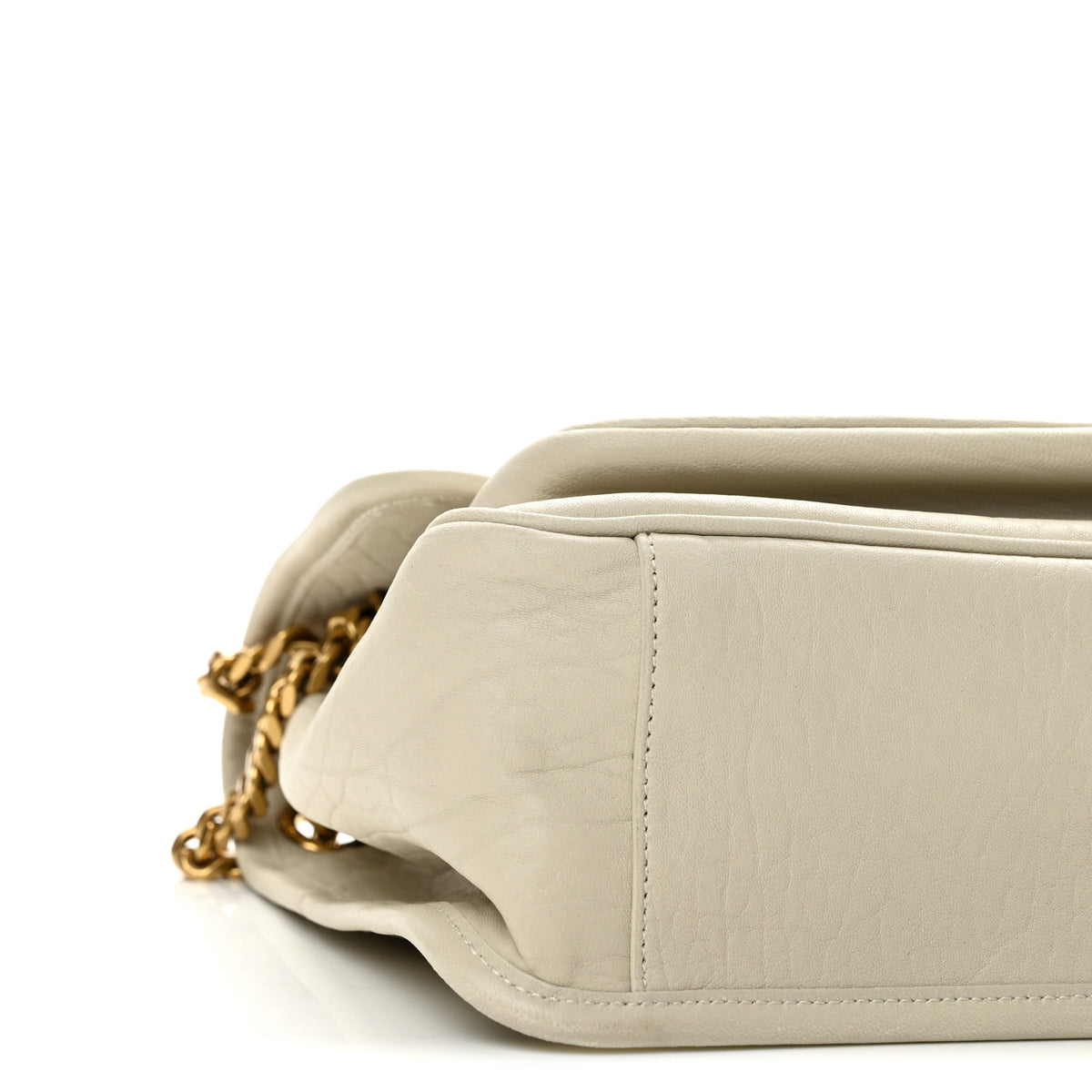 Saint Laurent Grained Lambskin Monogram Medium Niki Chain Satchel Crema Soft 9 of 12