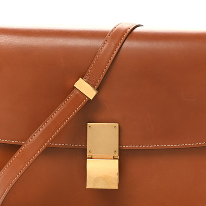 Celine Natural Calfskin Medium Classic Box Flap Bag Tan 8 of 11