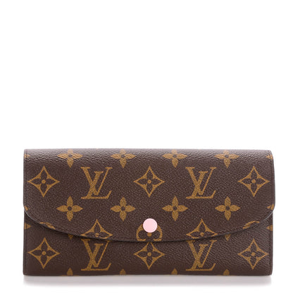 Louis Vuitton Monogram Emilie Wallet Rose Ballerine 1 of 7