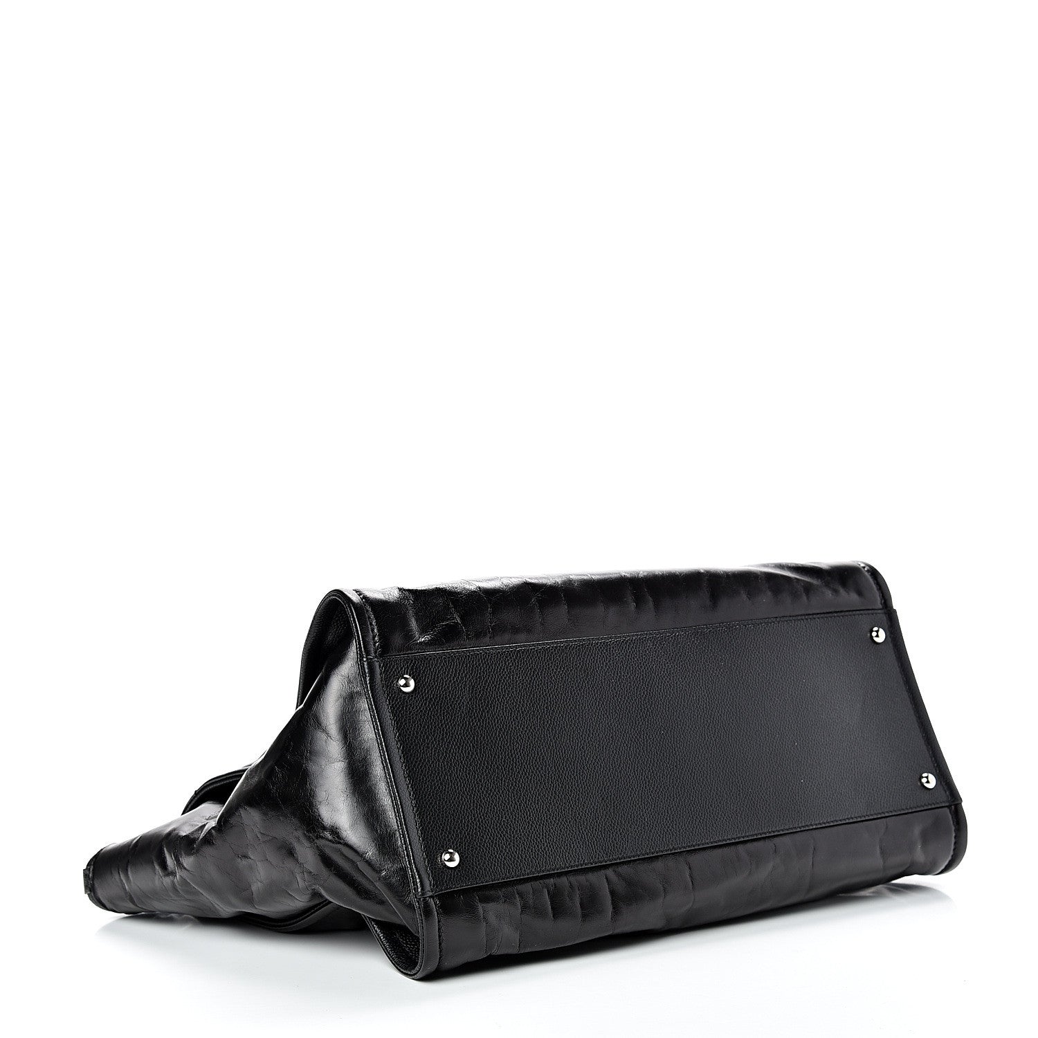Chanel Glazed Calfskin Medium Deauville Tote Black 3 of 9