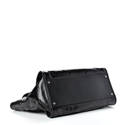 Chanel Glazed Calfskin Medium Deauville Tote Black 3 of 9