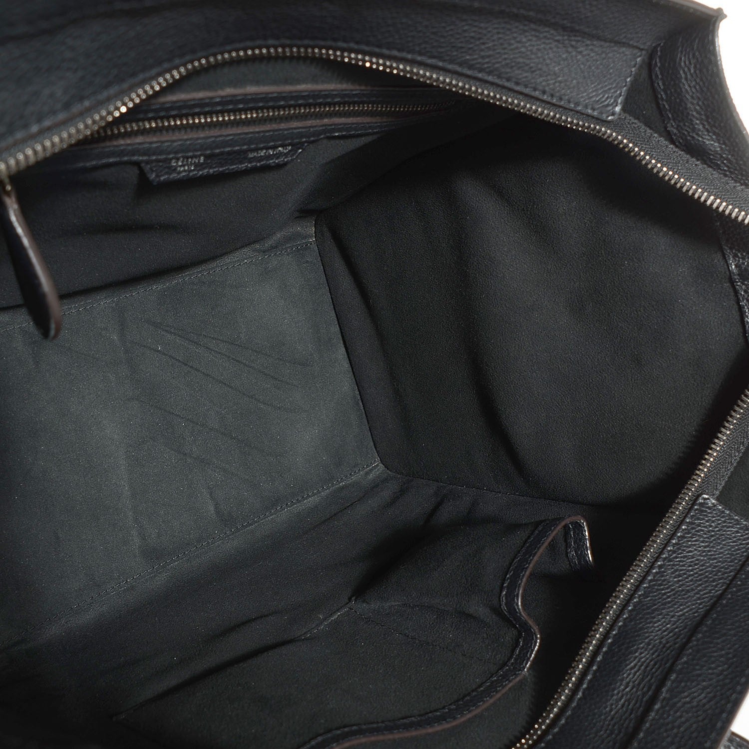Celine Drummed Calfskin Mini Luggage Black 5 of 9