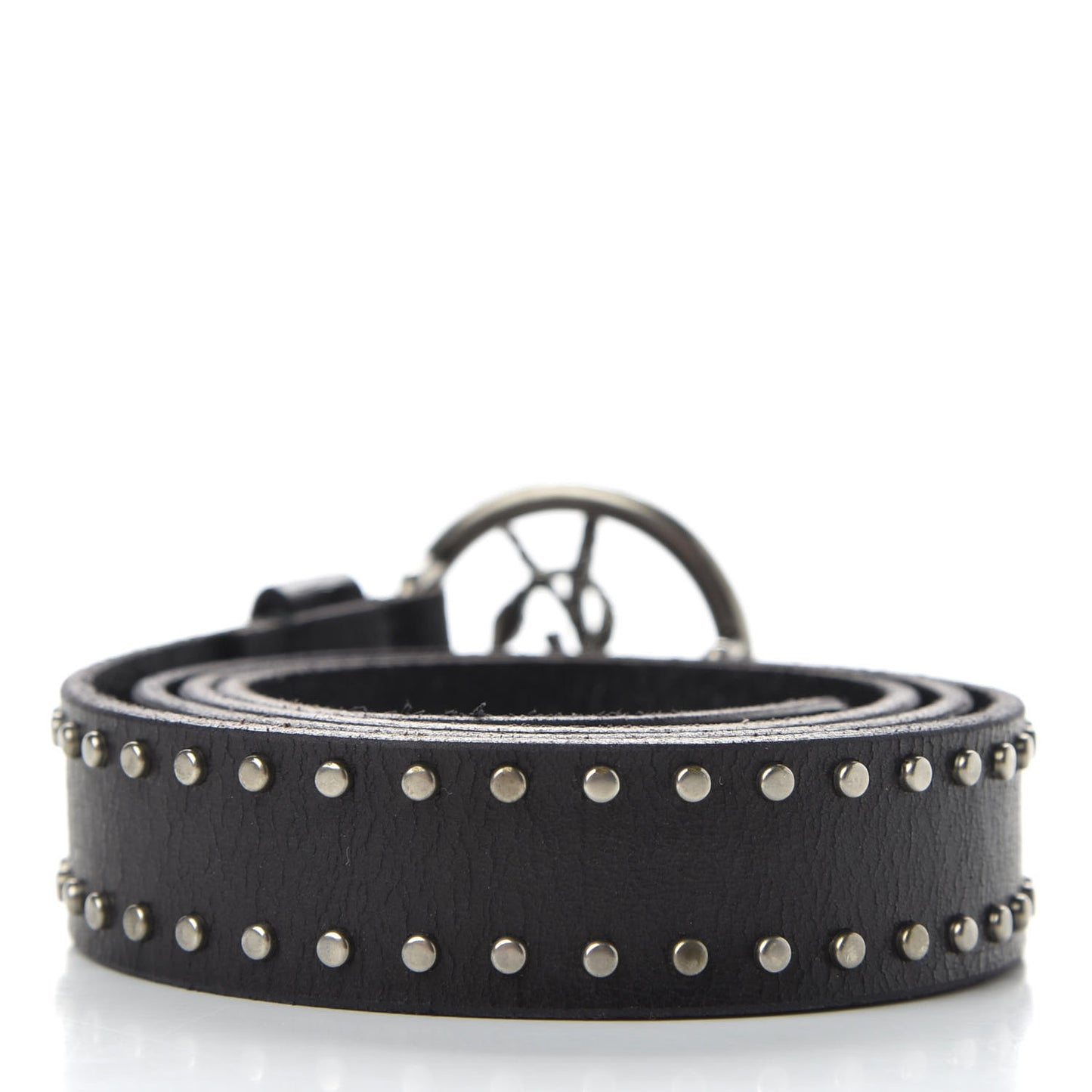 Calfskin Studded Monogram Belt 85 34 Black