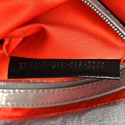 Fendi Metallic Lurex Zucca Vitello Baguette Argento 7 of 10