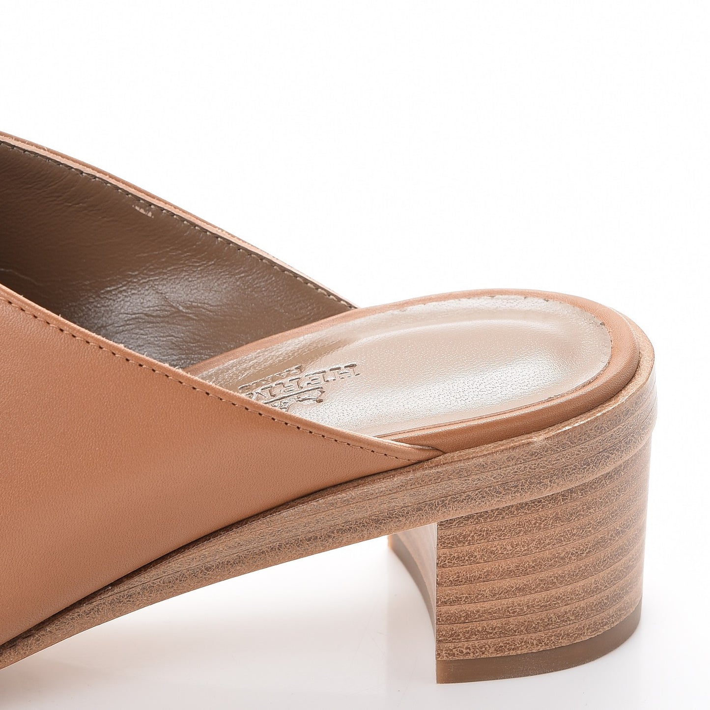 Calfskin Reveuse Mules 37.5 Palissandre