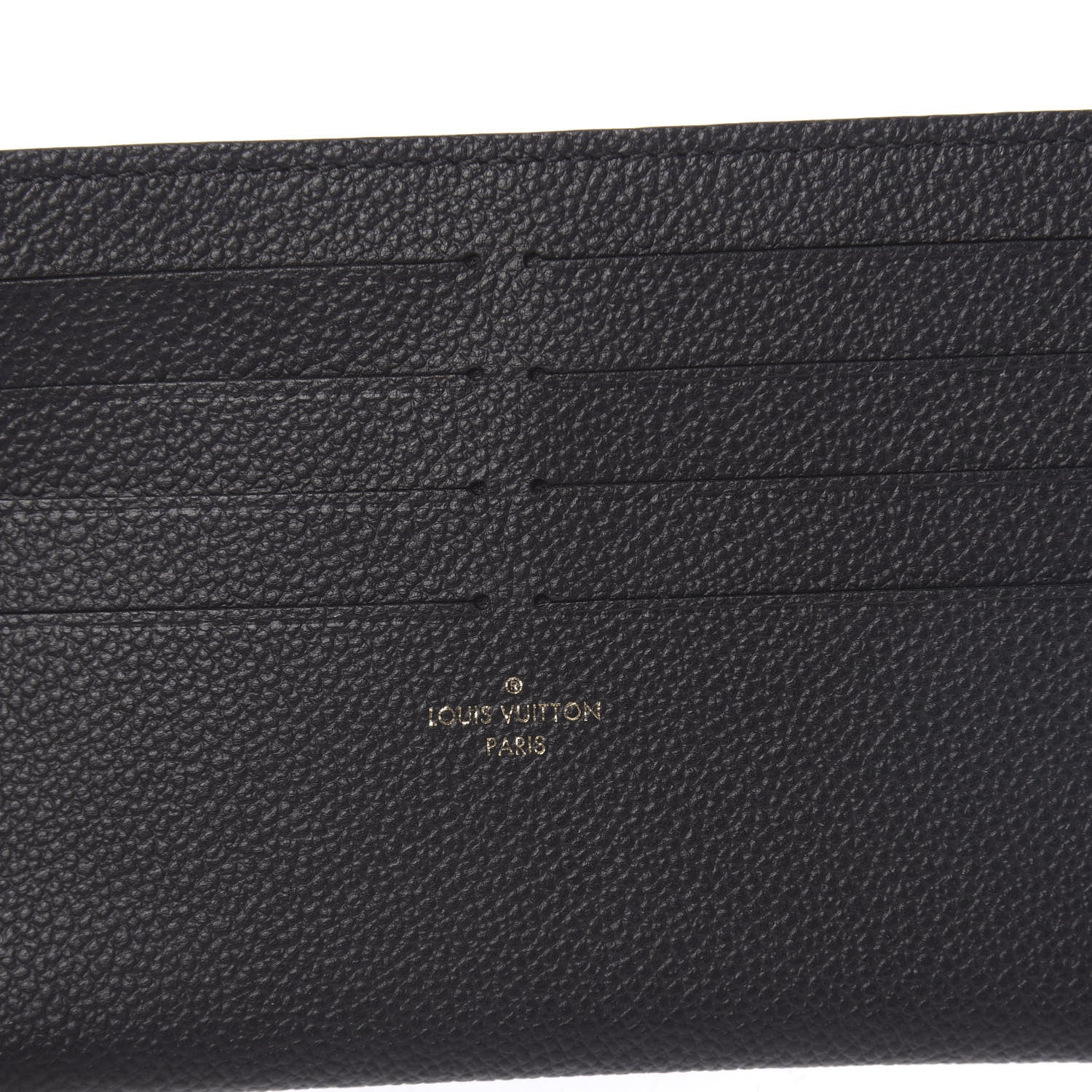 Louis Vuitton Calfskin Felicie Chain Wallet Card Holder Insert Black 6 of 6