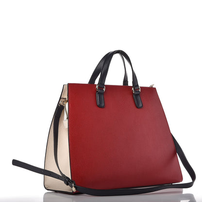 Gucci Dollar Calfskin Large Soho Top Handle Satchel Hibiscus Red Mystic White Blue 4 of 10