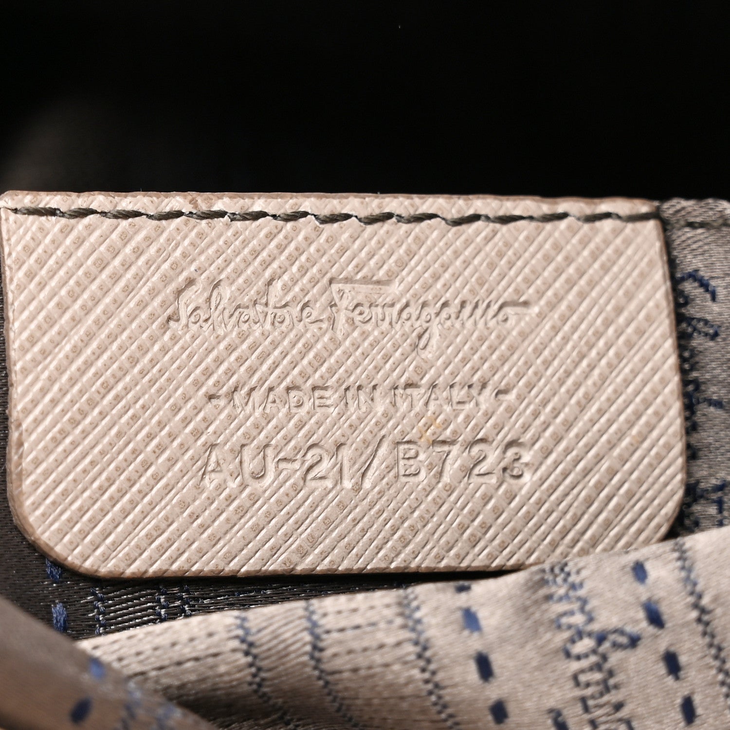 Salvatore Ferragamo Hammered Calfskin Gancini Flap Bag Beige 7 of 10