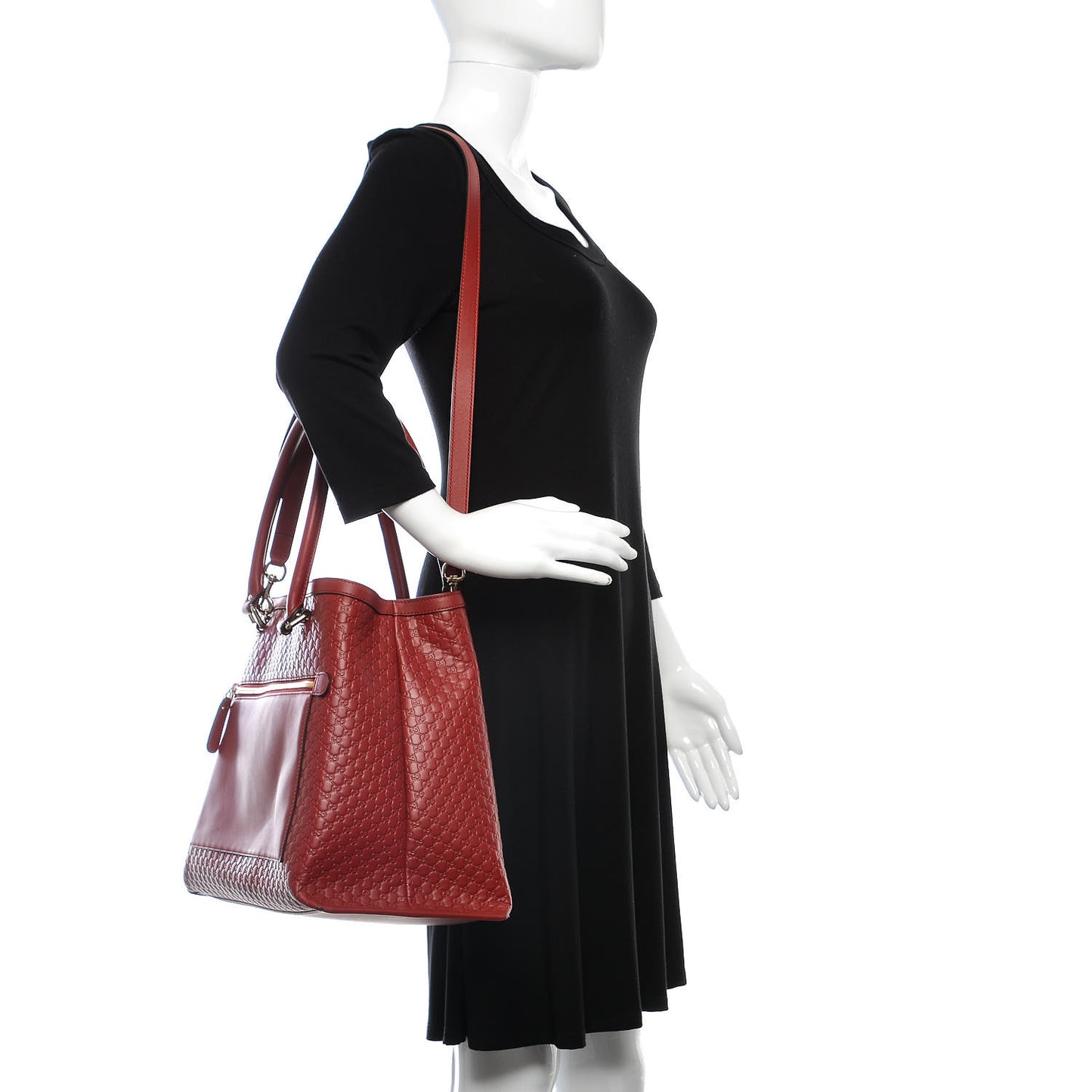 Soft Microguccissima Large Tote Red