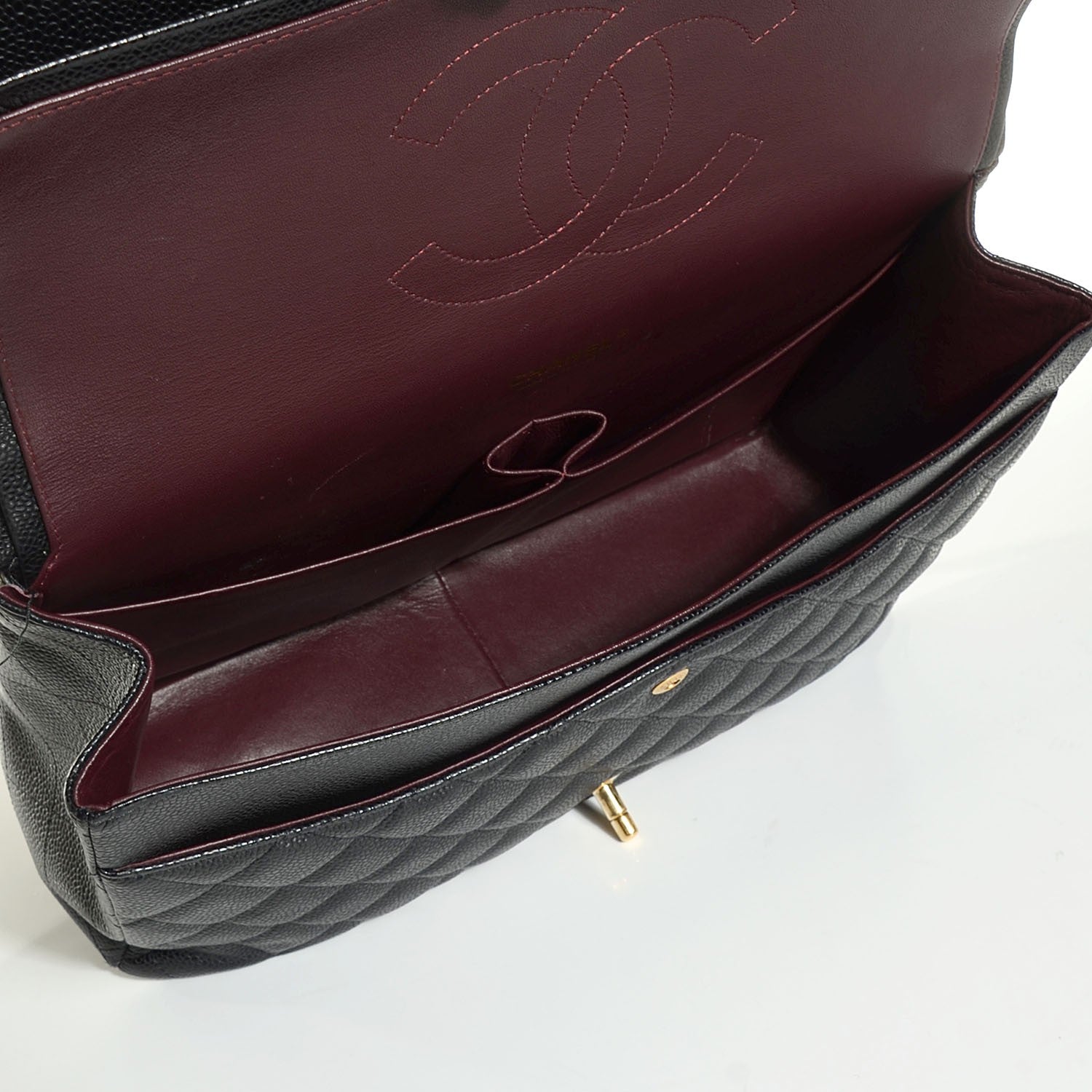 Chanel Caviar Quilted Maxi Double Flap Black 12 of 16