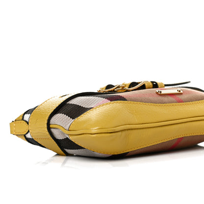 Burberry House Check Bridle Calfskin Peyton Crossbody Yellow 11 of 14